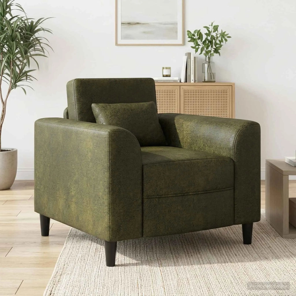Poltrona Verde militare Pelle Scamosciata Sintetica 42042478