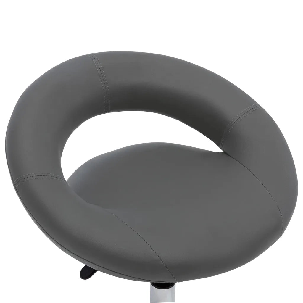 Sedia da Pranzo Girevole Grigia in Similpelle cod mxl 31618