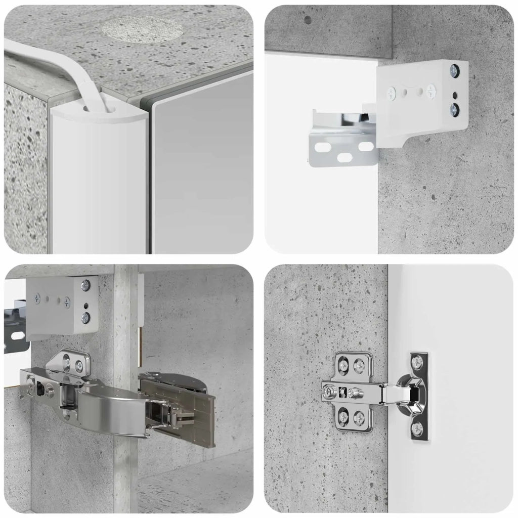 Set di Armadi da Bagno 5 pcs Grigio Cemento 3406450