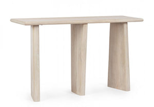 Consolle 130x40x75 cm Caffè White in Legno Naturale