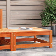 Sedia da giardino-Poggiapiedi da Giardino Marrone Cera 70x70x30 cm Massello Pino