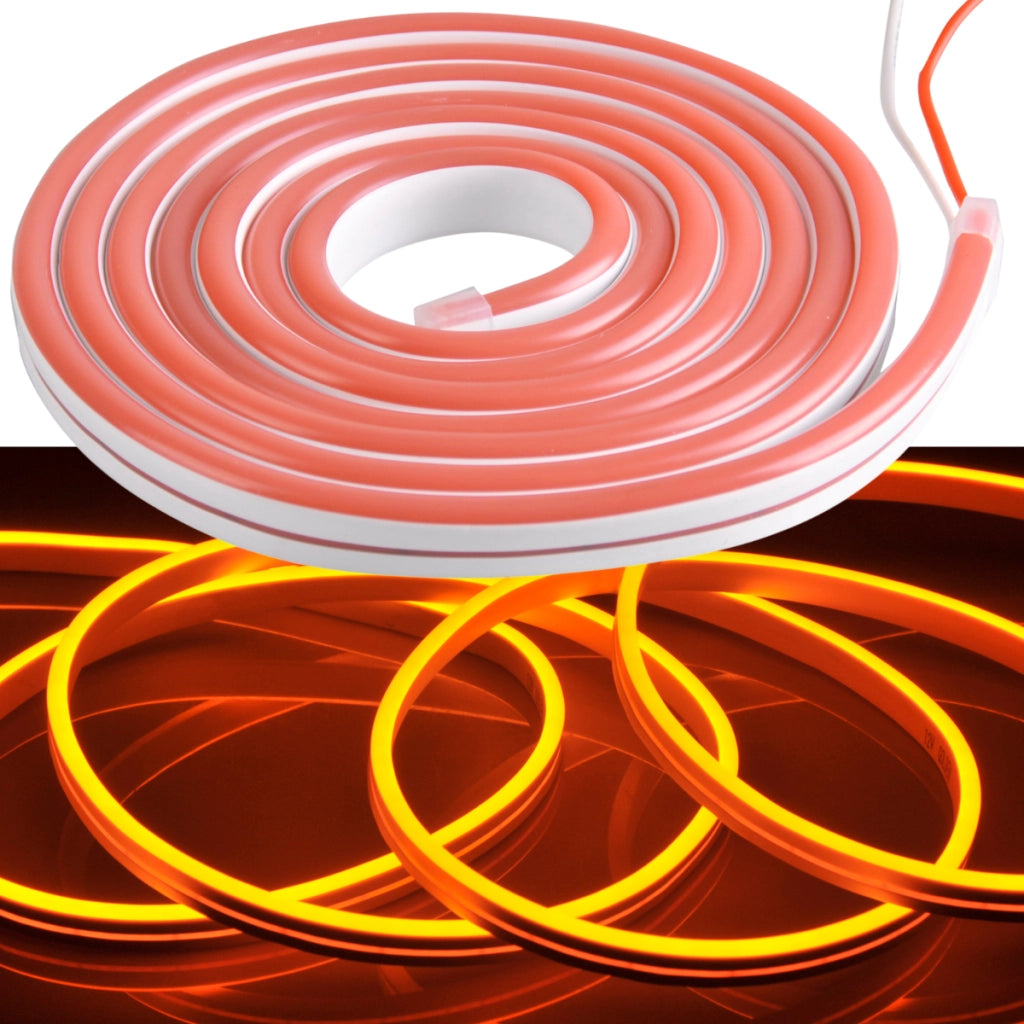 Striscia LED Neon flessibile 12V 2m Arancione IP65 Polux