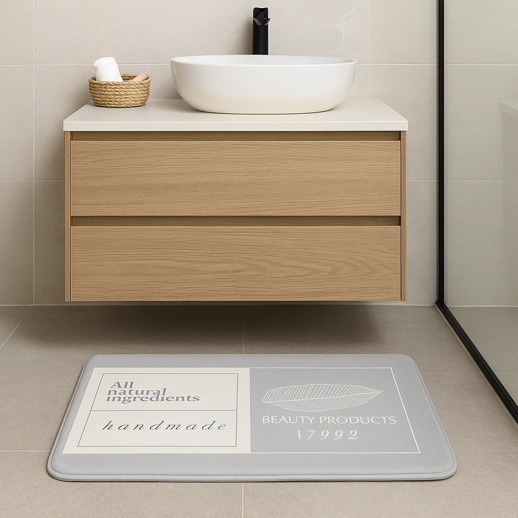 Tappeto da Bagno Beauty Super Assorbente 60 x 40 cm (Grigio)