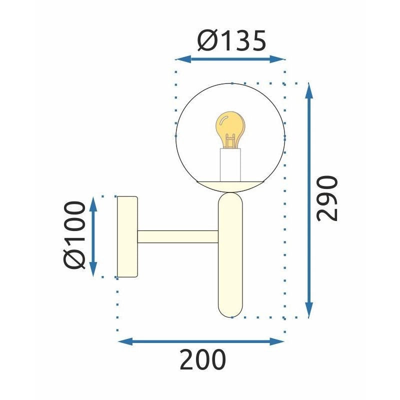 Lampada Da Parete APP894-1W Gold