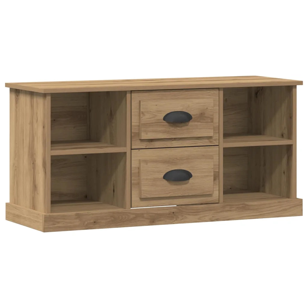 Mobile TV con cassetto-Credenza TV-Console TV Rovere artigianale 99,5 x 35,5 x 48 cm