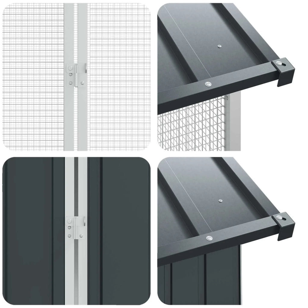 Gabbia per uccelli Antracite 860 x 208 x 247 cm Acciaio zincato 3325155