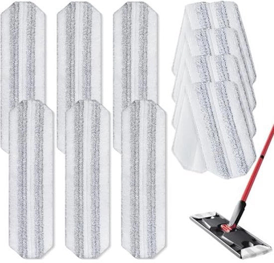 10 pezzi di copertura per dweil per asciugamano a microfibra, grigio-bianco