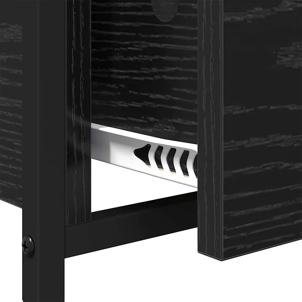 Tavolino da salotto con cassetto Rovere Nero 70 x 50 x 54.5 cm 883050
