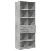 Credenza | Madia | Buffet da pranzo | Armadio da pranzo Grigio Cemento 70x42,5x185 cm in Legno Multistrato