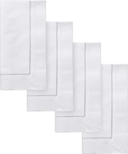 Set di tovaglioli di stoffa da 4 (45 x 45 cm), tovaglioli di cotone in lino morbidi e comodi, tovaglioli lavabili - Perfetti per i pasti di famiglia, matrimoni