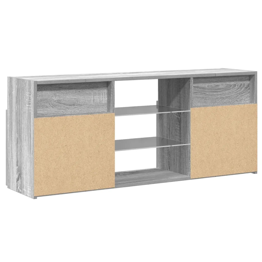 Mobile Porta TV con Luci LED Grigio Sonoma 120x30x50 cm 815715