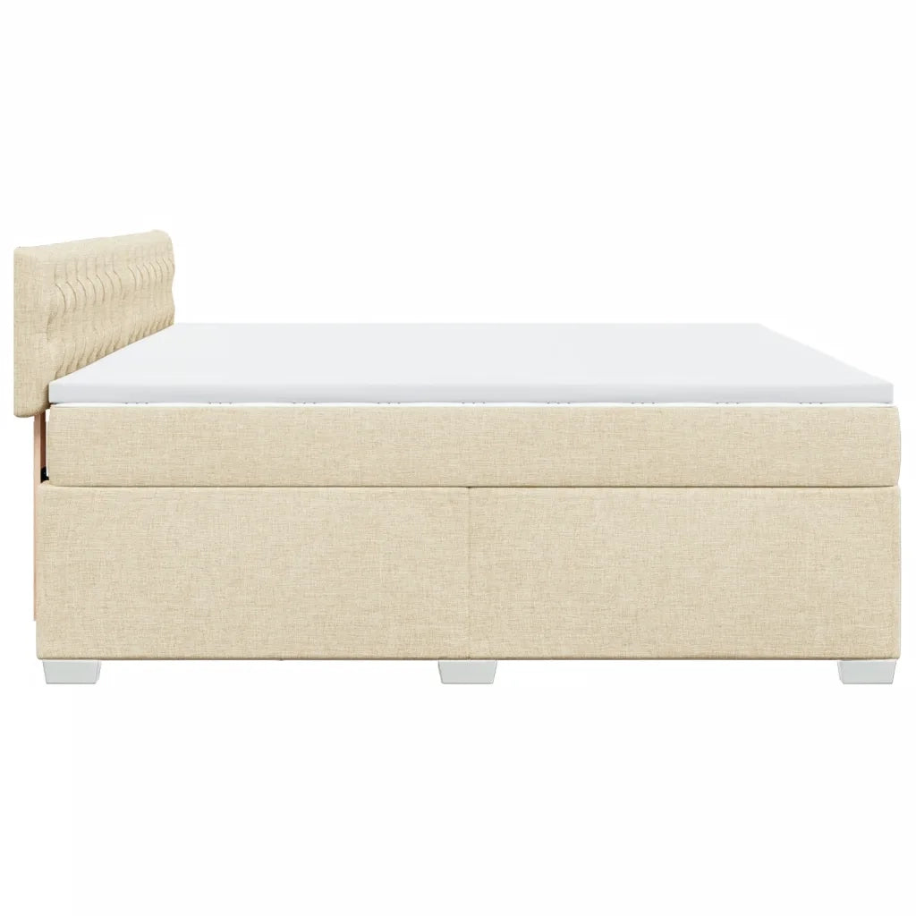 Giroletto a Molle con Materasso Crema 180x200 cm in Tessuto 3285979