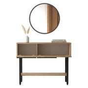 Recale, Mobile da Ingresso Specchio Incluso, 100x30x76h cm Marrone Rovere