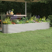Letto Giardino Acciaio Zincato 260x40x36cm Argento 318882