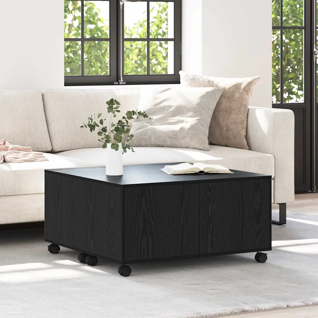 Tavolino da salotto Rovere Nero 75 x 75 x 38 cm 875482
