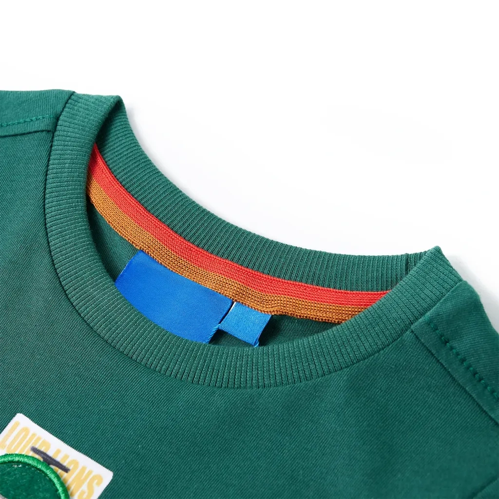 Maglietta da Bambino a Maniche Lunghe Verde 116 12876