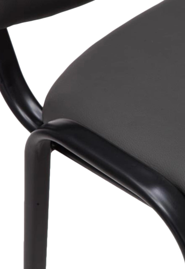 Sedia impilabile Ken similpelle grigio