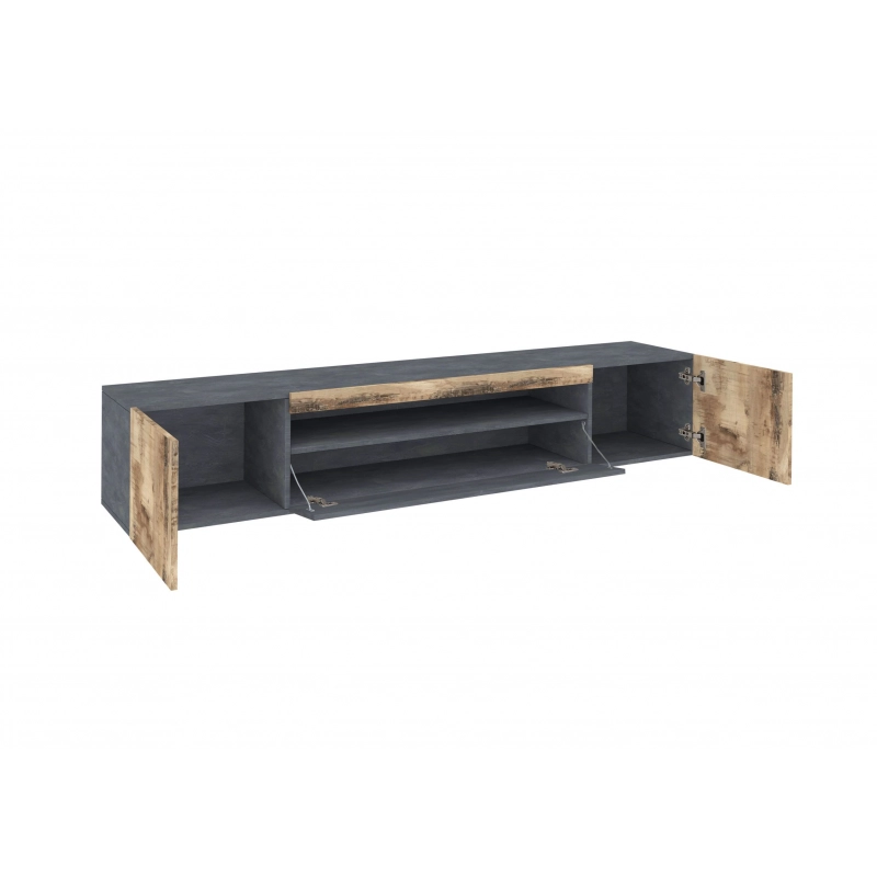 Mobile Porta TV Daiquiri – 200cm – Ardesia e Acero Pereira