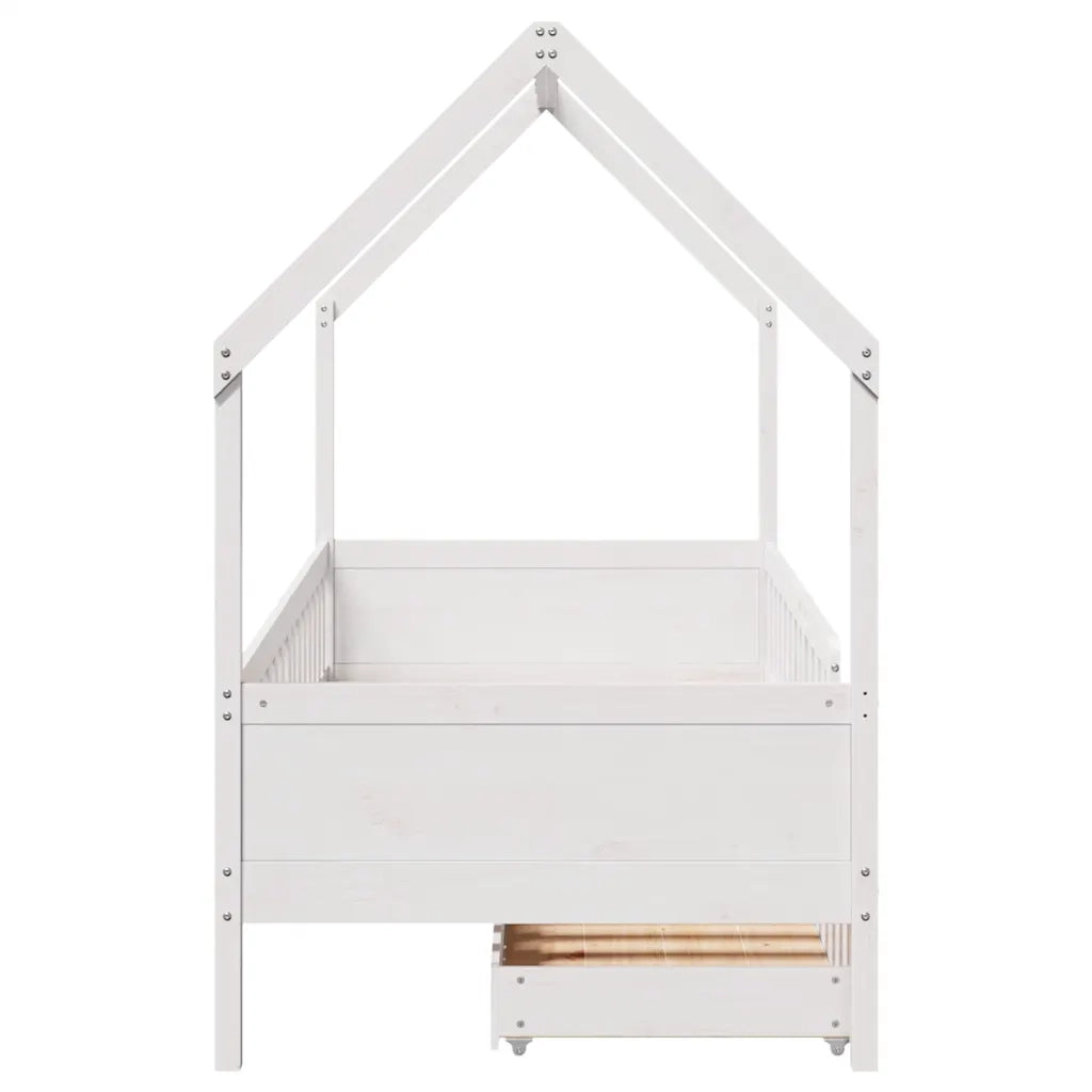 Giroletto Bambini | Letto Infantile | Lettino con Cassetti 90x200 cm Legno Massello di Pino