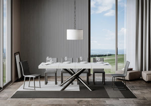 Tavolo Allungabile 130/234x90x77 cm Famas Premium Bianco Frassino