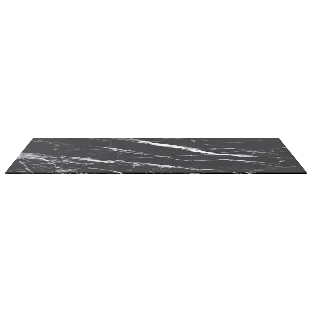 Piano Tavolo | Superficie Tavolo | Piano Scrivania Nero 100x62 cm 8mm Vetro Temperato Design Marmo