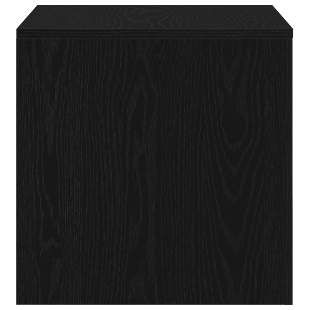 Set di 3 tavolini impilabili in legno ingegnerizzato nero