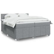 Giroletto a Molle con Materasso Grigio Chiaro 200x200cm Tessuto 3289468