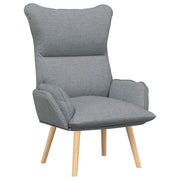 Poltrona | Sedia Relax Grigio chiaro 69 x 74 x 93 cm Tessuto e compensato
