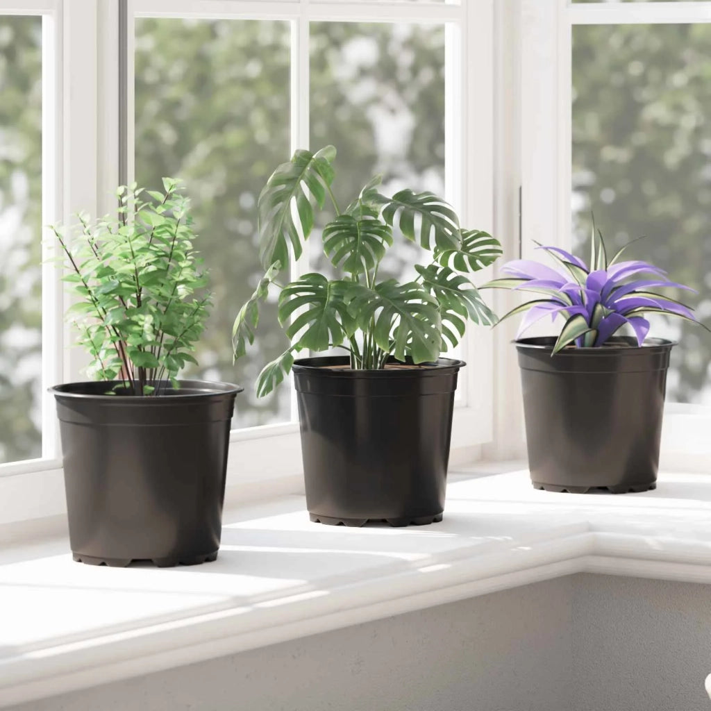 Vaso per Fiori 100 pcs Nero Ø 15 x 13 cm Plastica 42029494