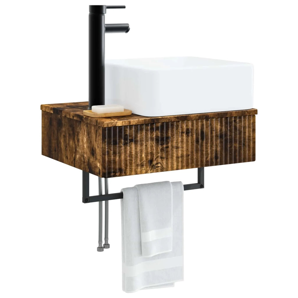 Lavabo da Parete Rovere Fumo 53 x 35 x 39 cm