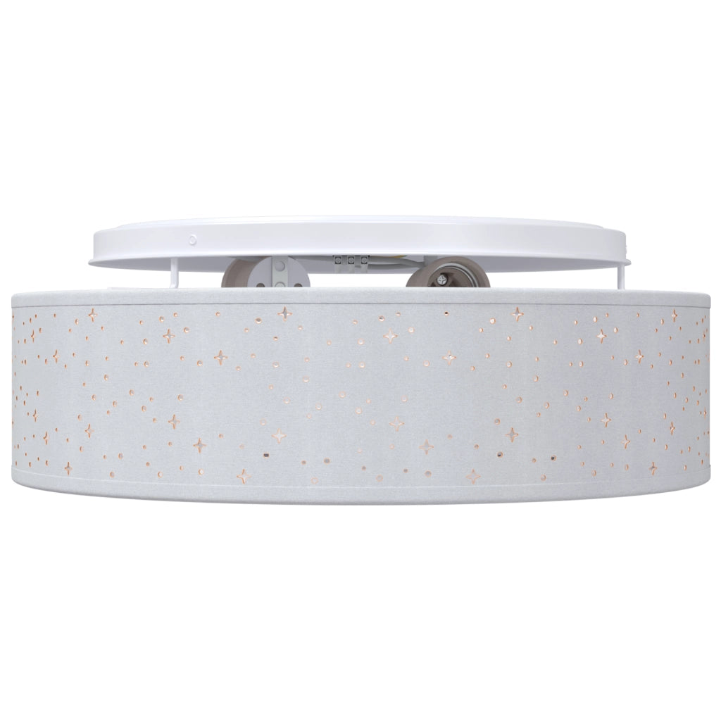 Lampade da soffitto con paralume stellato grigio Ã˜ 38 cm tessuto E27