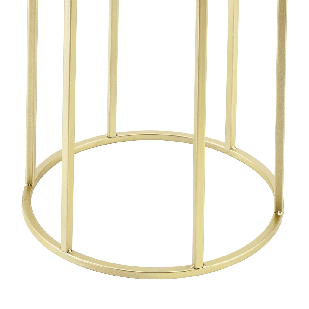 Set di 2 supporti per piante set di vasi da fiori set di fioriere fioriera vaso in metallo diverse dimensioni oro e nero 03_0006050