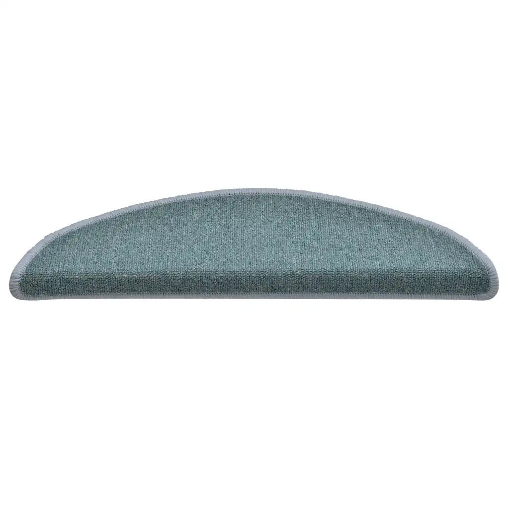 Tappetini per scale 30 pz 56x17x3 cm Blu mare Semicircolari