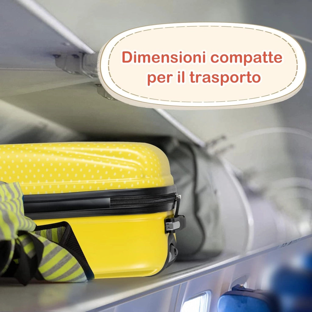 Set di Valigia per Bambini, 18" Valigia+ 12" Zaino, 2 Pezzi, con Ruote Girevoli a 360° e Maniglia Retrattile, Ideale per Viaggiare in Modo Comodo e Divertente (Modello 23)