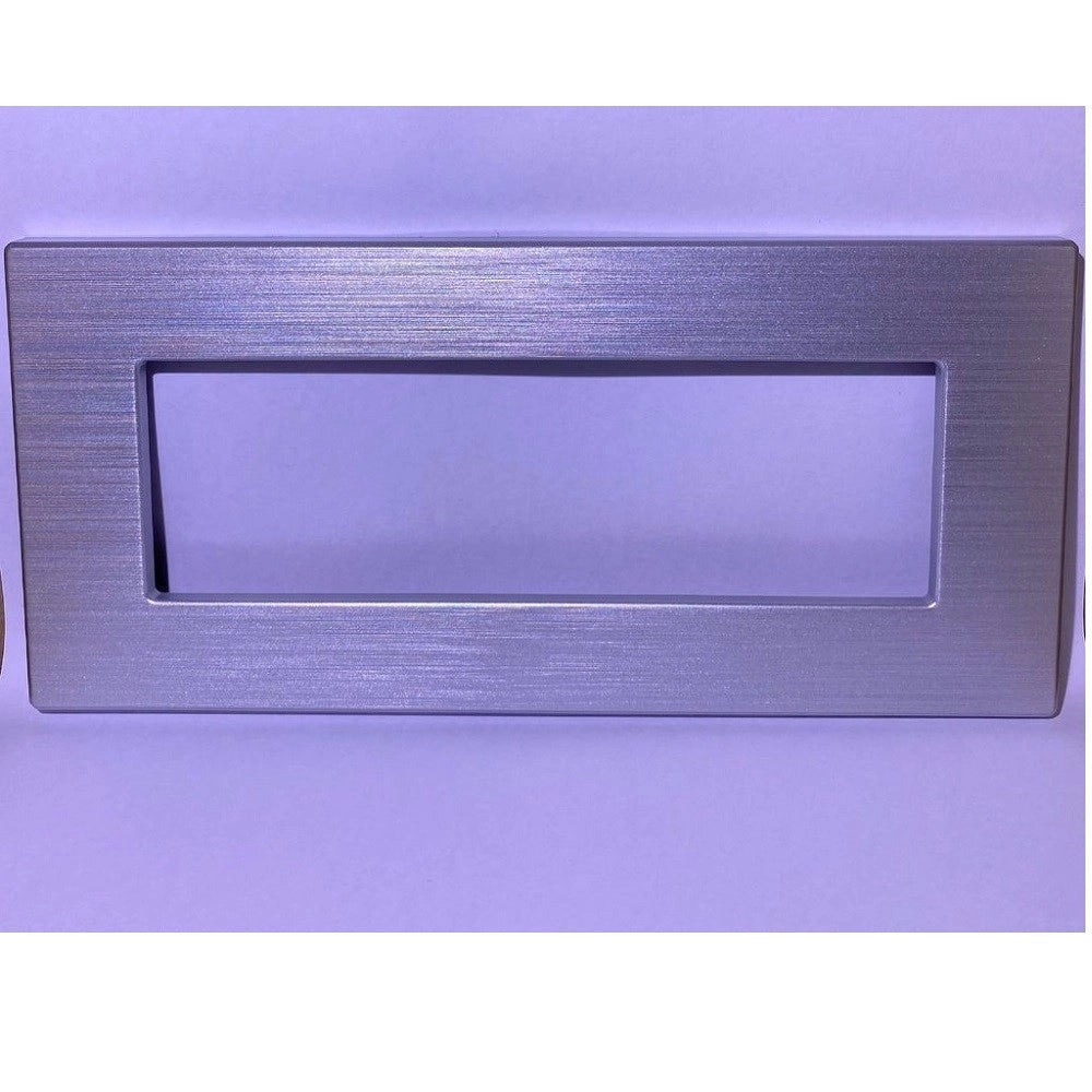 Trade Shop - Placca Dynamic 3 4 6m Tecnopolimero Satinato Argento Compatibile Bticino Axolute -  -6 Fori     -