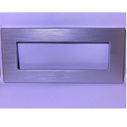 Trade Shop - Placca Dynamic 3 4 6m Tecnopolimero Satinato Argento Compatibile Bticino Axolute -  -6 Fori     -