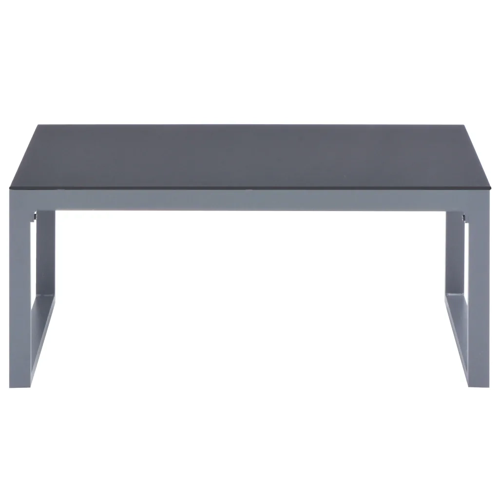 Set Divani da Giardino 3 pz con Cuscini in Alluminio Nero 44448