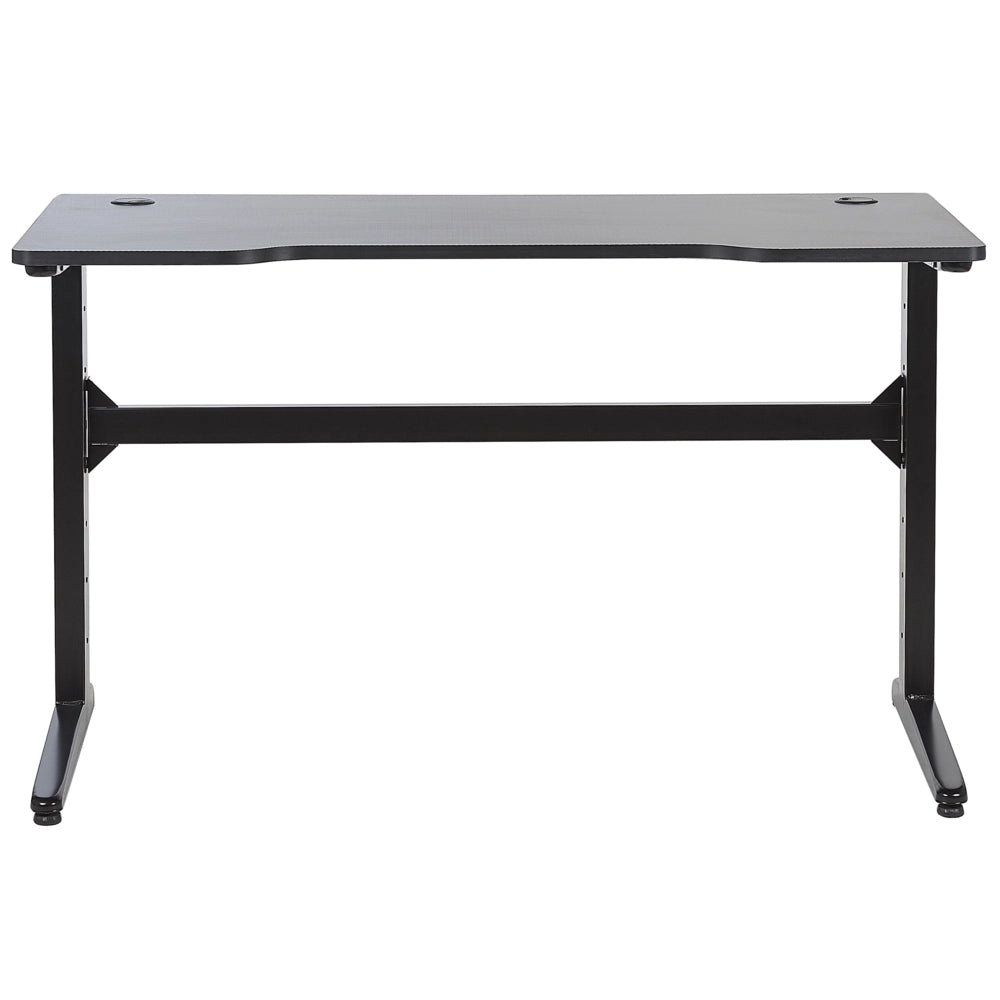 Scrivania da gioco con gambe in metallo MDF Nero rettangolare 120 x 60 cm con luci RGB Mobili per ufficio a casa dal design moderno