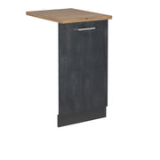 Pannello frontale della lavastoviglie R-Line Calce nera/Antracite 45 cm, PL Rovere Vicco