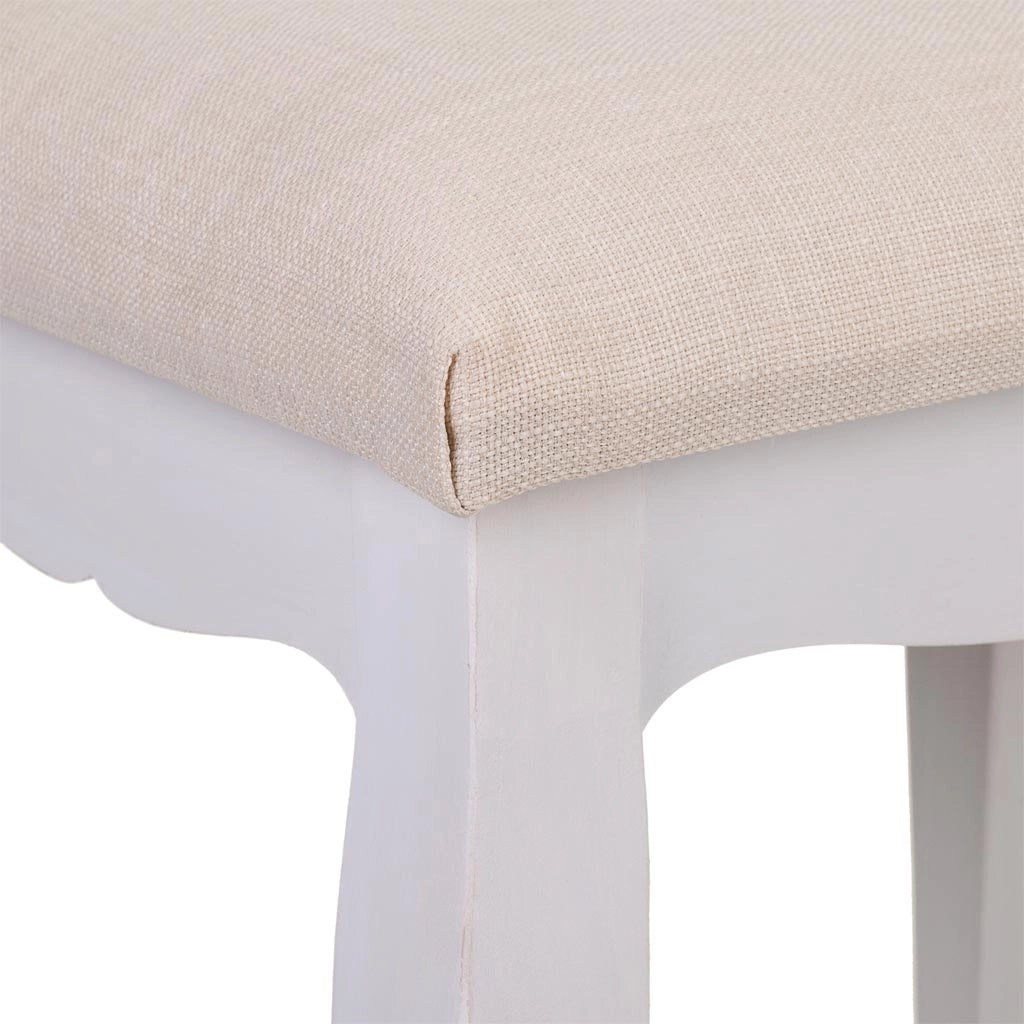 Panchina in legno bianco 42x31,5x41,5