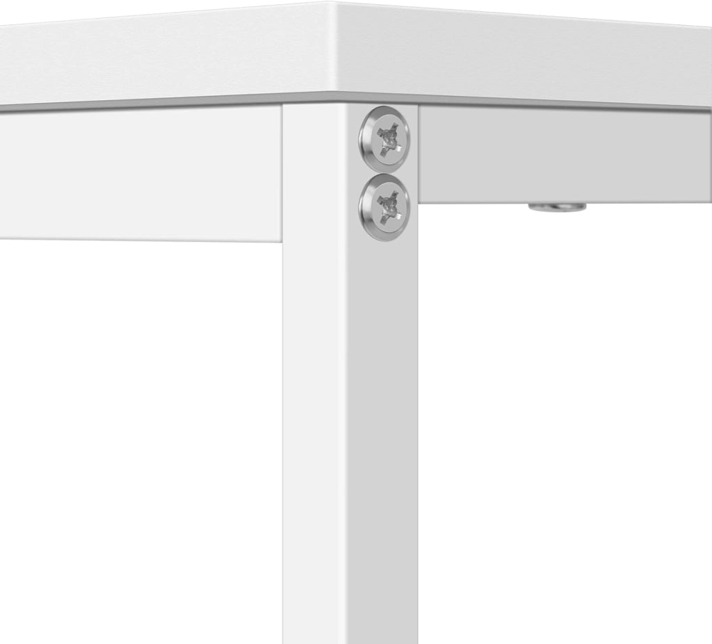 Scrivania per Computer, 140x60 cm, Tavolo da Lavoro con Struttura in Metallo, per Ufficio Casa Studio Camera da Letto, in Materiale a Base di Legno, Rovere Chiaro