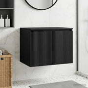 Mobiletto da Bagno a Muro Nero 62,5 x 44,5 x 50 cm 890473