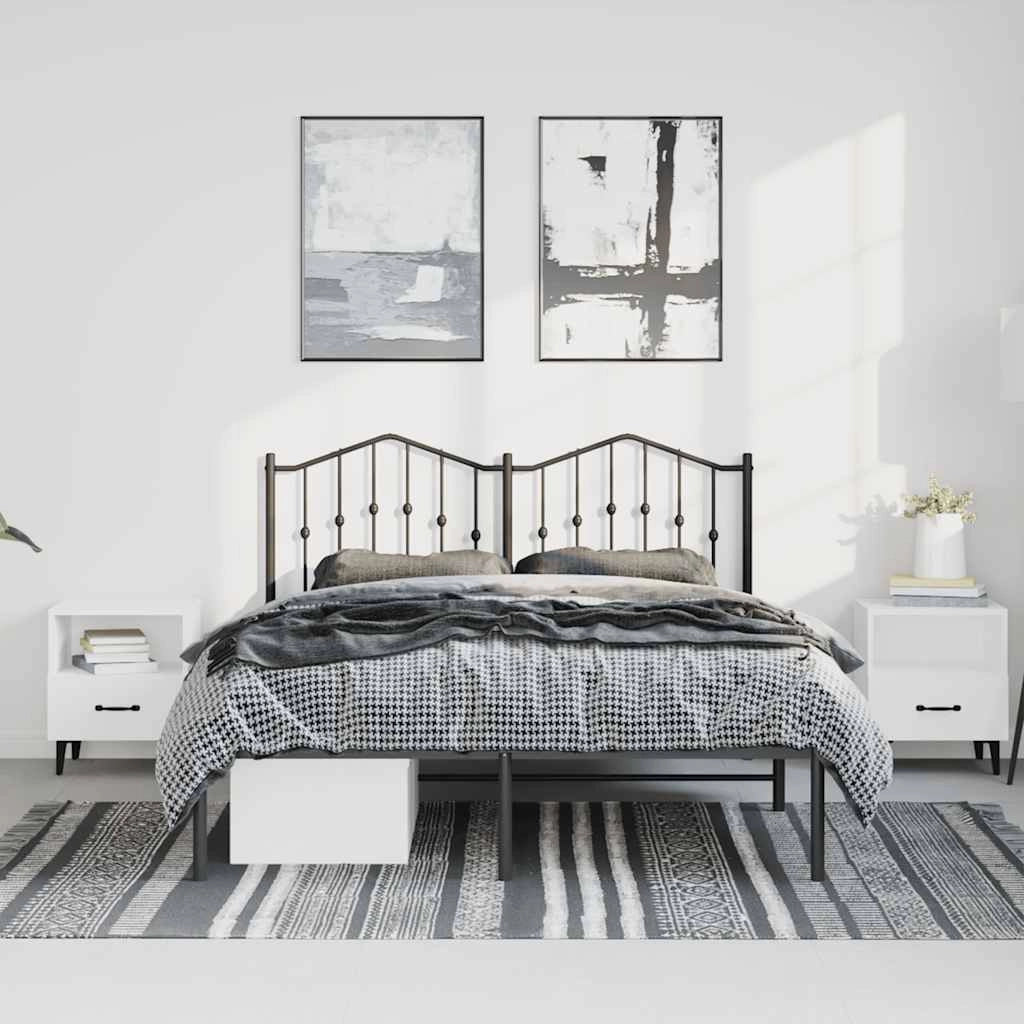 Giroletto con Testiera in Metallo Nero 135x190 cmcod mxl 132158