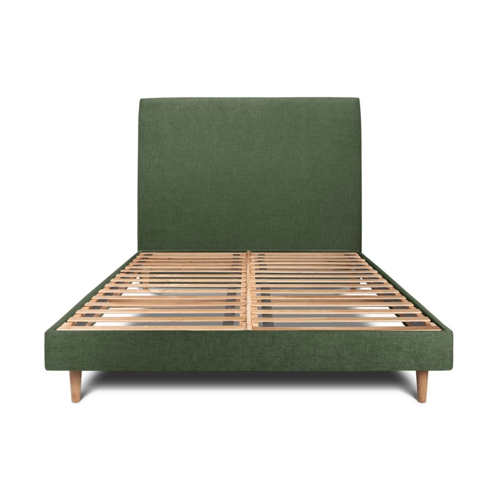 Letto 135x190 cm con testata imbottita - Tessuto Tela opaca