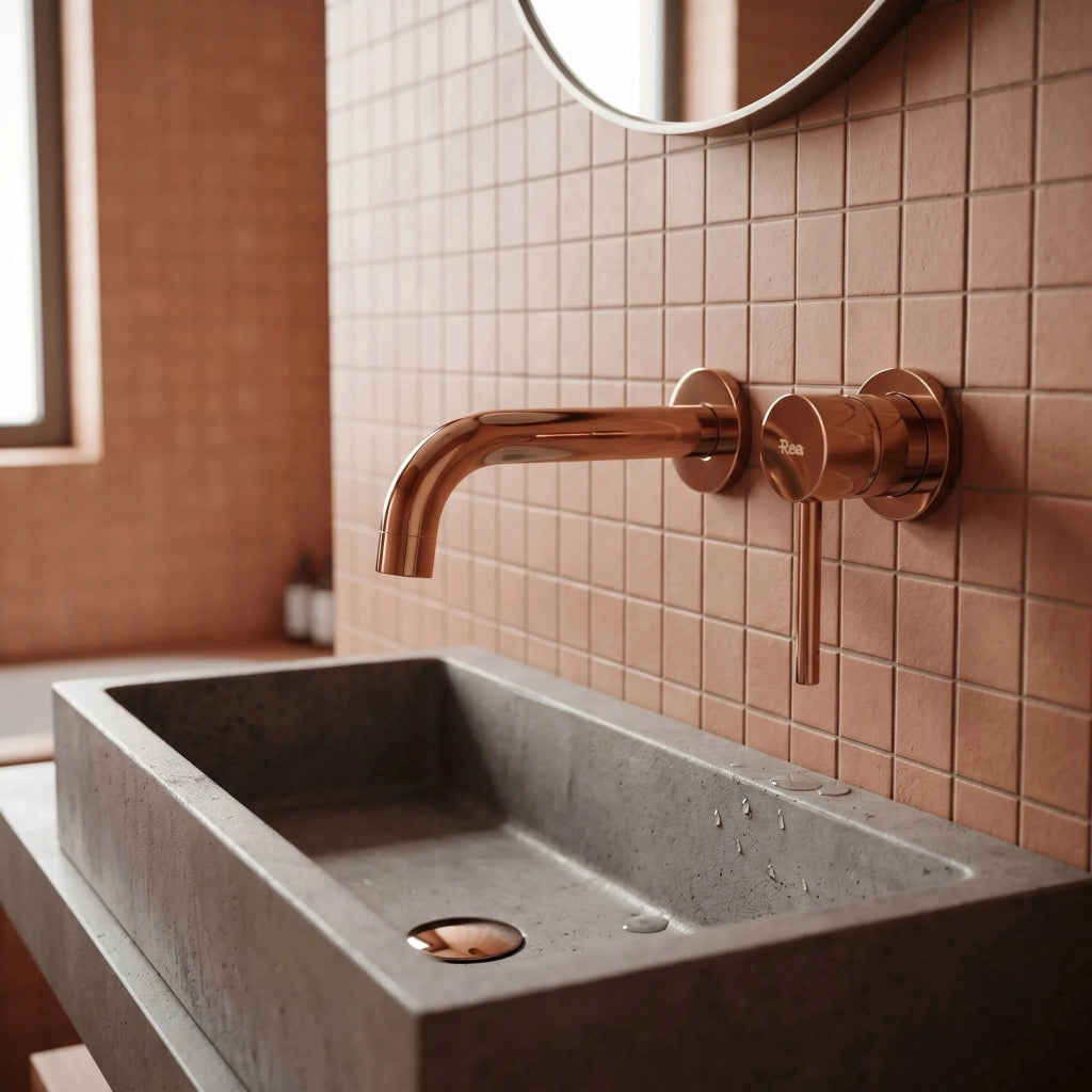 Rubinetto Da Incasso Rea Lungo Copper +box