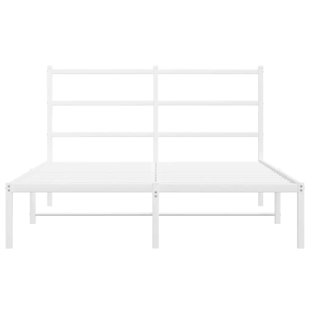 Giroletto con Testiera Metallo Bianco 140x200 cm 355415