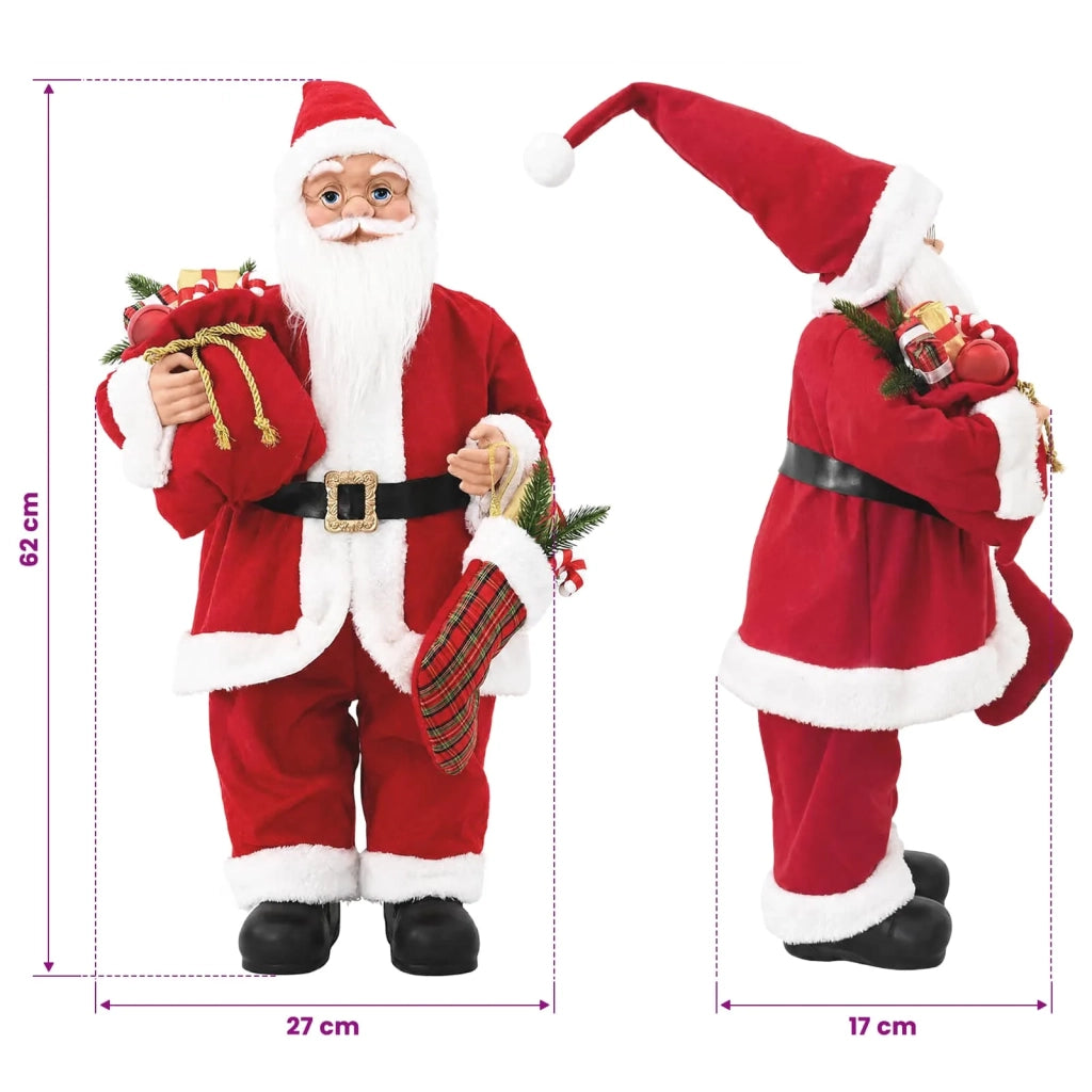 Statuetta di Babbo Natale Rosso 62 cm Poliestere 42050762