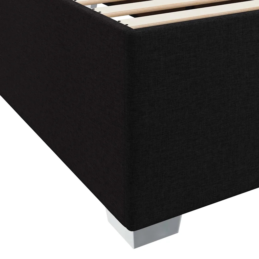 Struttura del letto con materasso Nero 120 x 190 cm Tessuto 3399175