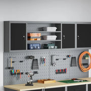 Mobile per attrezzi con blocco Nero e Grigio 150 x 20 x 55 cm 4103475