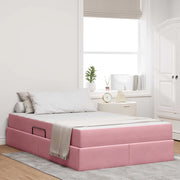 Letto con contenitore e materasso Rosa 120 x 200 cm Velluto 3399717